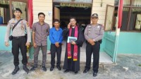 Ibadat Jumat Agung, Polres Pelalawan dan Polsek Jajaran Lakukan Pengamanan Gereja