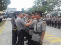 Empat Perwira Lakukan Sertijab Kapolres Rohul Ingatkan Polri Harus Tingkatkan Kamtibmas