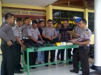 Polsek Bangko Periksa Senjata Api Anggota