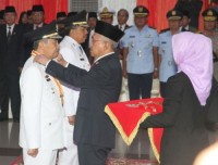 Cabup Suparman Lantik Relawan Tim Tujuh Kecamatan Rambah Sebanyak 400 Orang 