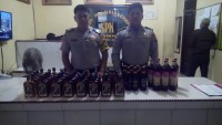 Puluhan Botol Miras Bershasil di Amankan Polsek Pangkalan Kuras