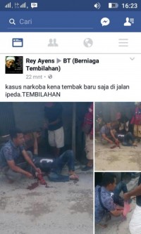 Beredarnya Foto Pelaku Narkoba Bersimbah Darah saat Digrebek Di Tembilahan Hebohkan Media Online