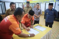 Plt, Bupati Labuhanbatu Saksikan PUDAM Rantauprapat Selesaikan BPJS Ketenagakerjaan.