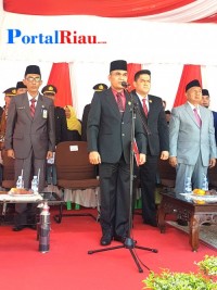 Kaderismanto DPRD Bengkalis, Membacakan Teks Naskah Proklamasi Di HUT RI Ke – 74  Di Mandau