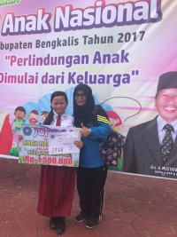 Silvia nisa Ananda Zulpan,Juara Hari Anak Nasional lomba Bercerita
