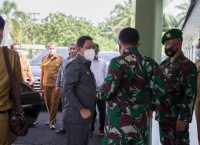 Silaturahmi Bersama Dandim 0209/Lb, Pjs Bupati Meminta Penegakan Perbub No 43
