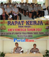 Kapolres Pelalawan Gelar Raker Anev Kinerja Thn 2017 dan Kesiapan Pilkada 2018