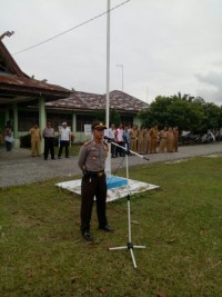 KAPOLSEK TAPUNG HULU PIMPIN APEL SATGAS TERPADU DALAM RANGKA PILKADA KAMPAR TAHUN 2017