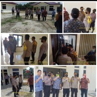 Karolog Polda Riau Beserta Rombongan Dan Kapolres Pelalawan Tinjau Mako Polsubsektor Pelalawan