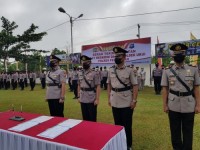 Upacara Sertijab Kasat Reskrim Polres Pelalawan Dan Kapolsek Ukui
