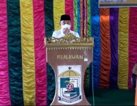 Bupati Pelalawan HM Harris Mensosialisasikan Perda Sangsi Tidak Mematuhi Protokol Kesehatan
