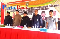 Ketua Fraksi PKS Bengkalis, H. Abi Bahrun Mengucapkan Selamat dua kepala Desa di lantik