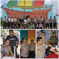 Kapolres pelalawan Bersama TNI Giat Pengecakan Pos Pam Dan Pos Yan