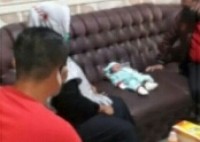 Sosok bayi laki laki sedang menangis ditemukan Winarti (35) 