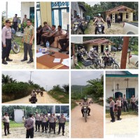 Kapolsubsektor Pelalawan Pimpin  Giat Apel Siaga Dan Patroli  Pusat Keramaian