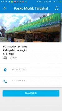 Rest Area Inhu sudah terdaftar di Aplikasi “Ayo Mudik”