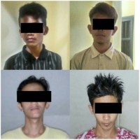 Polsek Perhentian Raja Kampar Amankan 2 Remaja Pelaku Pencurian Dan 2 Pelaku Penadah