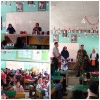Babinsa Koramil 09/LGM Kodim 0313/KPR Sertu Usman Hakim Bintahwil Di SDN 001 Desa Rantau Baru
