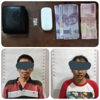 Team Opsnal Polsek Mandau Amankan Kurir Sabu Bersama Teman Wanitanya