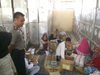 KAPOLRES KAMPAR TINJAU GUDANG LOGISTIK KPUD KAMPAR DAN PROSES PELIPATAN SURAT SUARA