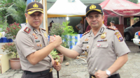 Kapolres Kampar dan Kapolres 50 Kota Adakan Koordinasi Lintas Batas Amankan Arus Mudik
