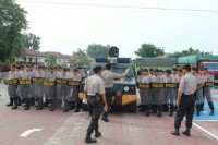 Polres Pelalawan Gelar Latihan Dalmas Inti Untuk Hadapi Pilkada Serentak 2018