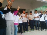 KPUD Rohul Dengan Cabup-Cawabup Rohul Gelar Jalan dan Pembagian Door Prize
