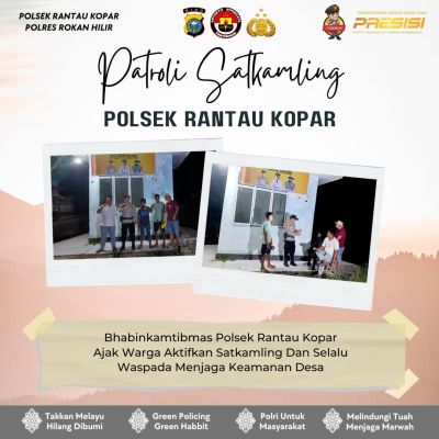 Bhabinkamtibmas sambangi ronda malam sampaikan pesan kamtibmas