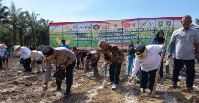 Bupati Bengkalis Dampingi Kapolda Riau Dukung Swasembada Pangan di Mandau