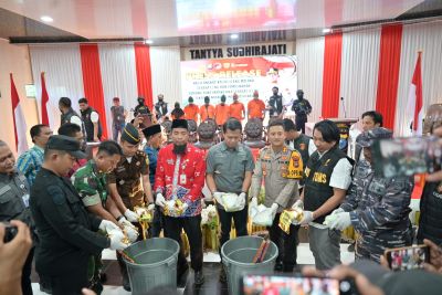 Bupati Bengkalis Hadiri Press Release Kasus Narkotika Polres Bengkalis