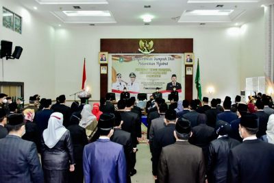 Bupati Bengkalis Kasmarni,Melantik 68 orang Pejabat Pimpinan Tinggi Pratama