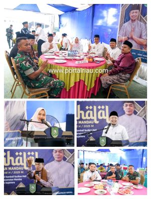 Bupati Hadiri Halal Bihalal,Keluarga Besar Pemerintah Kecamatan Mandau