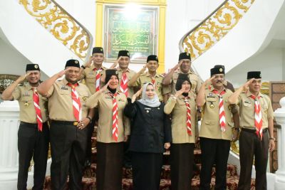 Bupati Kasmarni Terima Audiensi Kwarcab Pramuka Bengkalis, Jadwalkan Pelantikan Pengurus pada 12 Mei
