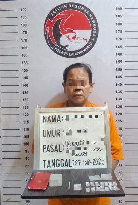 Edarkan Sabu,wanita Paruh baya ini di tangkap Satres Narkoba Polres Labuhanbatu