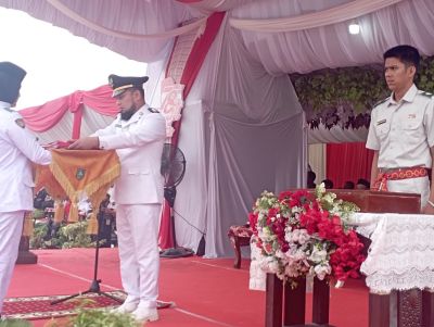 HUT Kemerdekaan RI ke 78 di Kecamatan Bahtin Solapan tetap terlaksana walaupun hujan