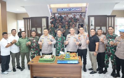 Kapolres Labuhanbatu Beri Kejutan HUT TNI ke-80 di Kodim 0209/LB, Wujud Sinergitas TNI–Polri