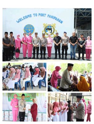 KAPOLRES ROHIL, KETUA BHAYANGKARI BERIKAN SEMBAKO SERTA SANTUNAN KEPADA TAHFIDZ QURAN & KAUM DHUAFA