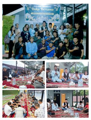 Kapolsek Mandau  Bukber Temu Ramah,  Silaturahmi  bersama Sejumlah Wartawan Duri