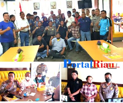 Kapolsek Mandau,Ajak Para Wartawan Coffe Morning Bangun Silaturahmi