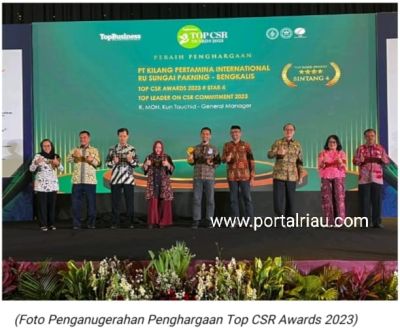 KPI UNIT II SUNGAI PAKNING RAIH PENGHARGAAN  TOP CSR AWARD 2023