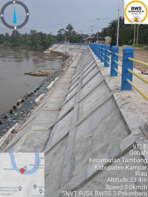 Pembangunan Pengaman Tebing Sei Kampar Desa Gobah Kecamatan Tambang Kampar