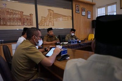 Pemkab Siak,Persiapkan Sholat Ied di Tepian Bandar Sungai jantan