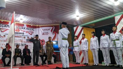 Pengukuhan Paskibraka Kecamatan Siak Kecil Tahun 2025 Berlangsung Khidmat