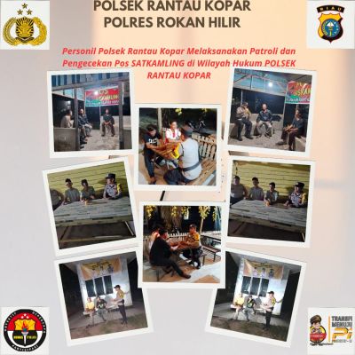 Personil Polsek Rantau Kopar melaksanakan Kegiatan Rutin Yang Ditingkatkan (KRYD)