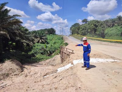 PHR Gerak Cepat Perbaiki Polongan di Libo Kandis.Terkait jalan Longsor