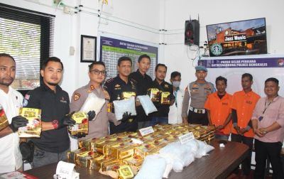Polres Bengkalis Berhasil Ungkap Kasus Narkotika, 100 Bungkus Narkotika Jaringan Internasional