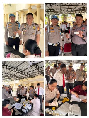POLRES ROKAN HILIR LAKSANAKAN TES URINE, 58 PERSONEL DINYATAKAN NEGATIF NARKOBA