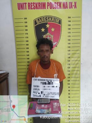 Polsek Na IX-X Polres Labuhanbatu Ungkap Kasus Narkotika, Satu Tersangka Diamankan