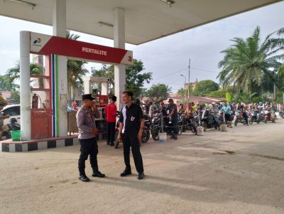 Polsek Panai Tengah Monitoring Ketersediaan BBM di SPBU Wilayah Hukumnya