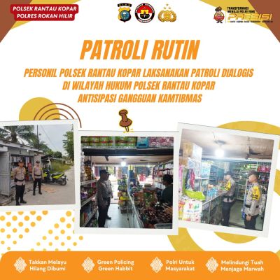 POLSEK RANTAU KOPAR LAKSANAKAN PATROLI RUTIN CIPTAKAN KAMTIBMAS YANG KONDUSIF